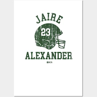 Jaire Alexander Green Bay Helmet Font Posters and Art